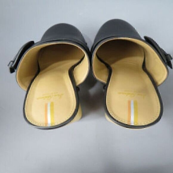 Sam Edelman Nyla Buckle Slip on Black Block Heel Clog Shoes 9.5 - Picture 7 of 12